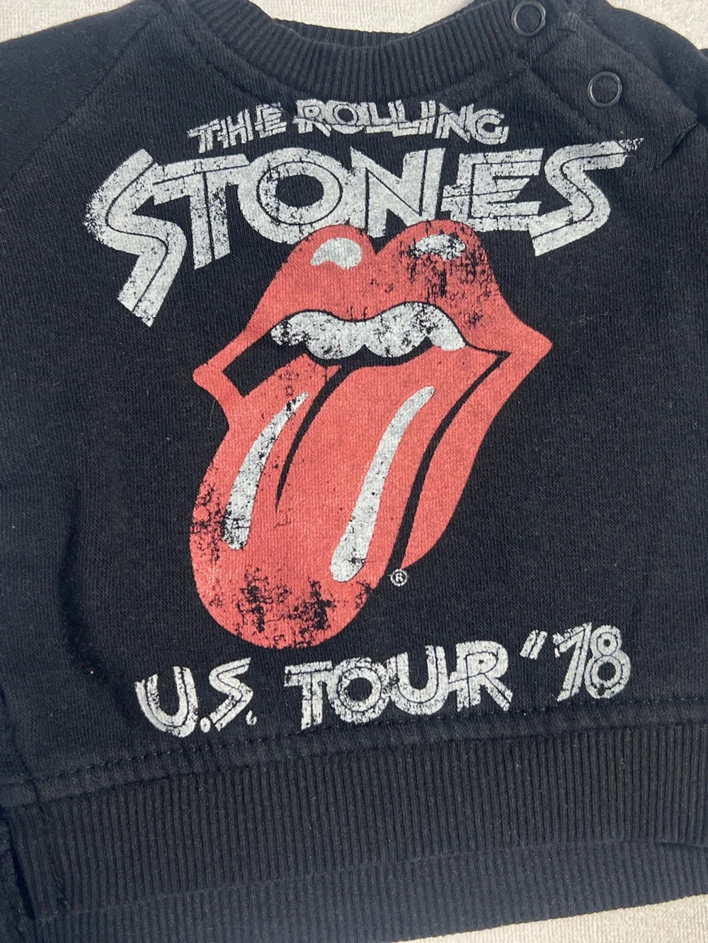 The Rolling Stones Baby Graphic Sweatshirt US Tour '78 Black Newborn